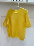 Yellow Fluffy S/S Jumper