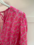 Neon Pink Large Leopard Cheesecloth Dress