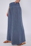 Mocha Washed Linen Wide Leg Trousers