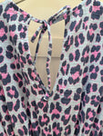 Neon Pink Large Leopard Cheesecloth Dress