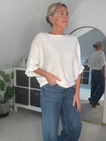 Cream Frill Sleeve Jumper