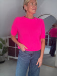 Neon Pink Fluffy S/S Jumper