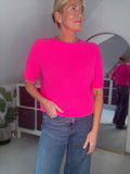 Neon Pink Fluffy S/S Jumper