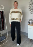 Cream/Gold Sequin Disk Jumper