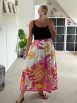Cobalt Celestial Print Summer Skirt