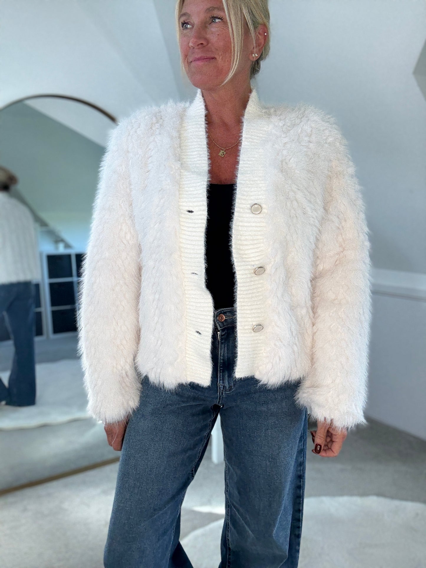 Faux Fur Cardigan
