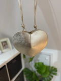 Gold Leather Heart Bag