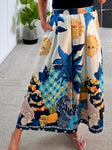 Cobalt Celestial Print Summer Skirt