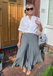 Charcoal Grey Leopard Print Floaty Trousers