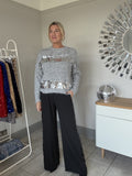 Grey/Silver Sequin Disk Jumper