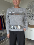 Grey/Silver Sequin Disk Jumper