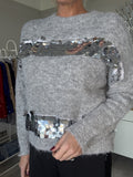 Grey/Silver Sequin Disk Jumper