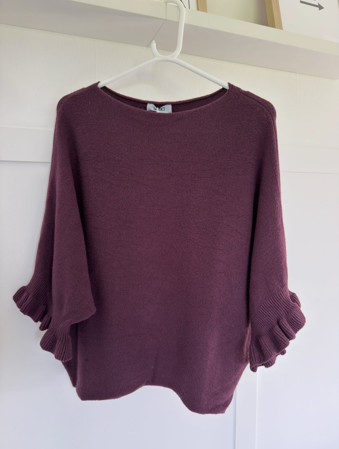 Frill Sleeve Batwing Jumper | Lots of colours