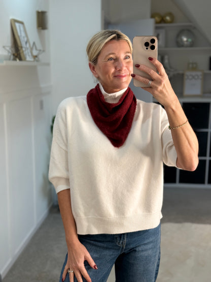 Latte Turtleneck 3/4 Sleeve Jumper