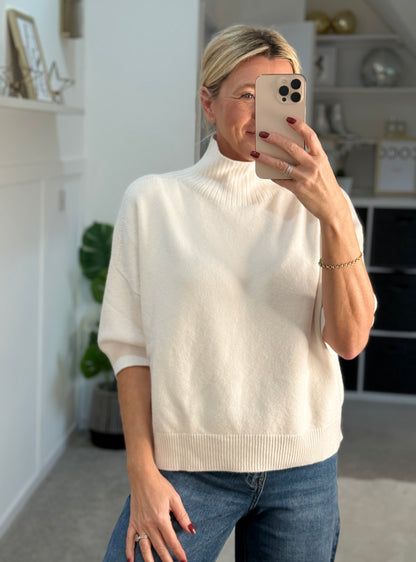 Latte Turtleneck 3/4 Sleeve Jumper