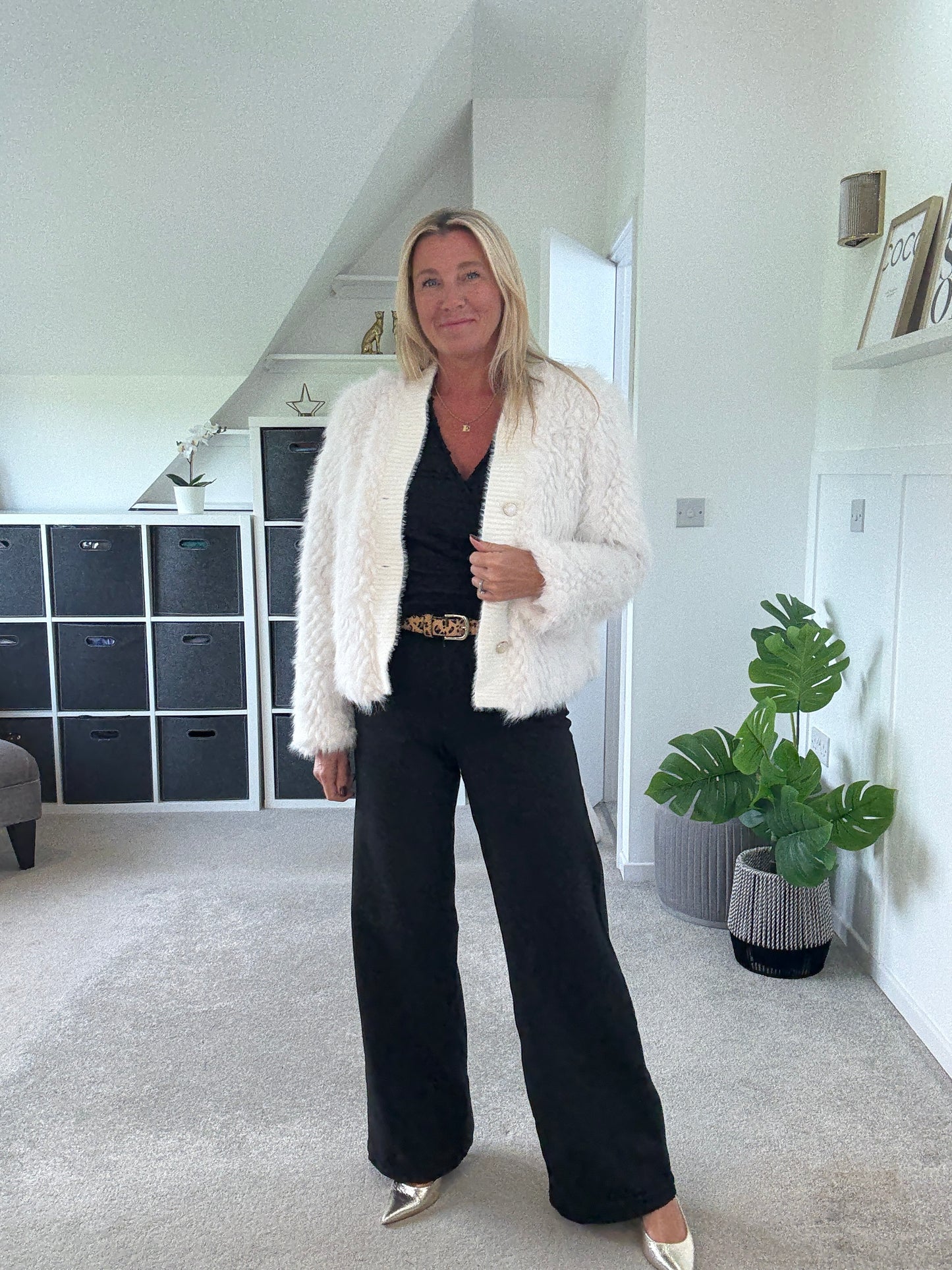Faux Fur Cardigan