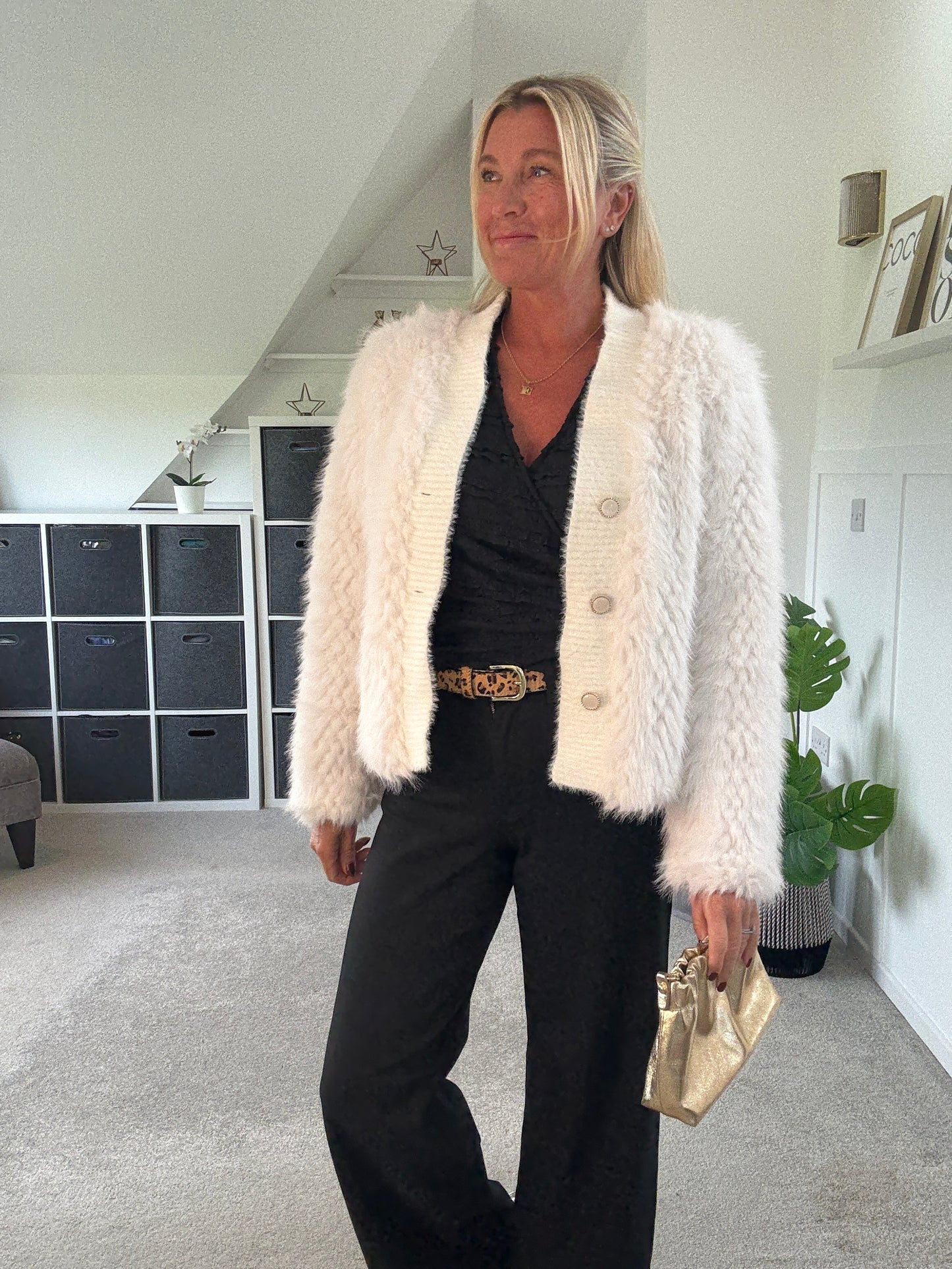 Faux Fur Cardigan