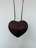 Black Leather Heart Bag