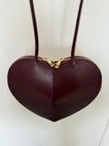 Black Leather Heart Bag