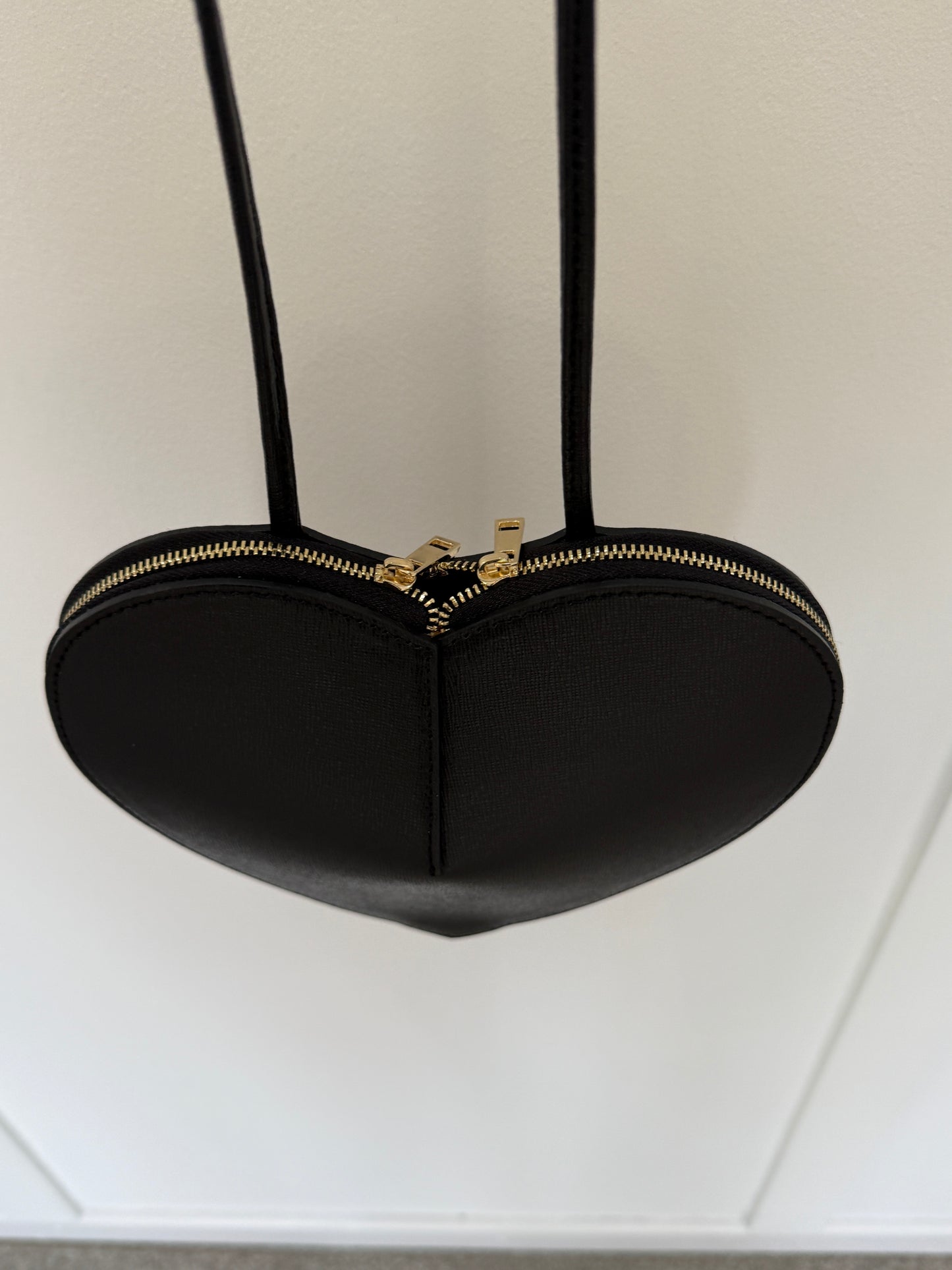 Burgundy Leather Heart Bag