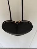 Black Leather Heart Bag