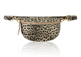 Light Gold Leopard LARGE Leather Bum Bag