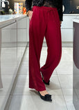 Berry Luxe Sequin Stripe Wide Leg Trousers