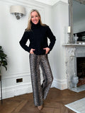 Madison Leopard High Waist Wide Leg Jeans