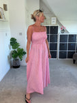 Pink Stripe Linen Look Dress & Jacket