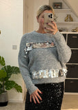 Grey/Silver Sequin Disc Jumper