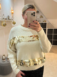 Cream/Gold Sequin Disc Jumper