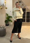 Cream/Gold Sequin Disc Jumper