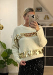 Cream/Gold Sequin Disc Jumper