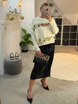 Cream/Gold Sequin Disc Jumper