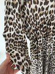 Cream/Mocha Leopard Cheesecloth Dress