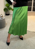 Apple Green Satin Slip Skirt