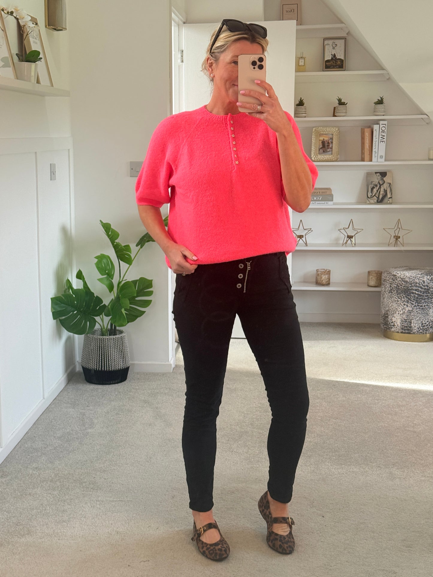 Melly & Co Black 4 Button Black Jeans