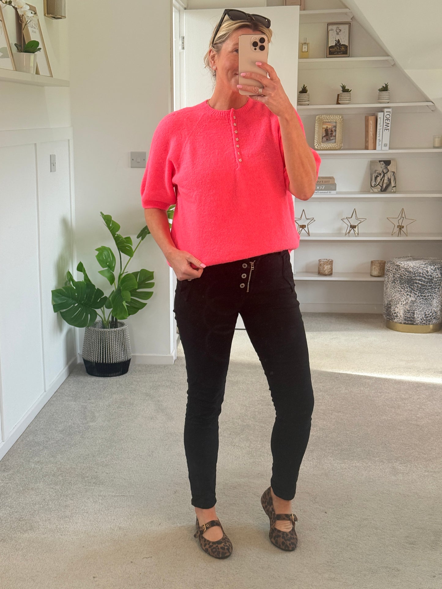 Melly & Co Black 4 Button Black Jeans