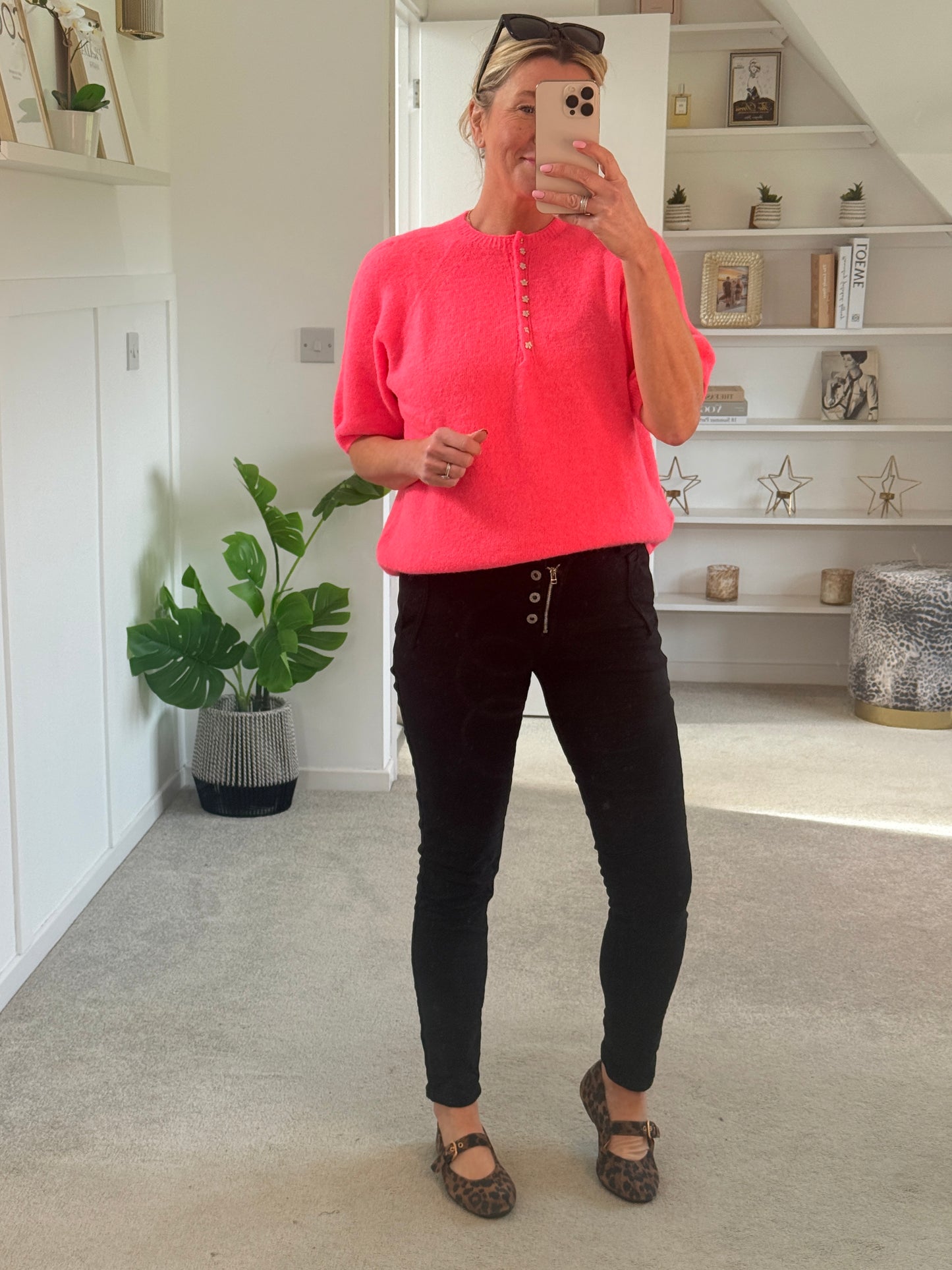 Melly & Co Black 4 Button Black Jeans