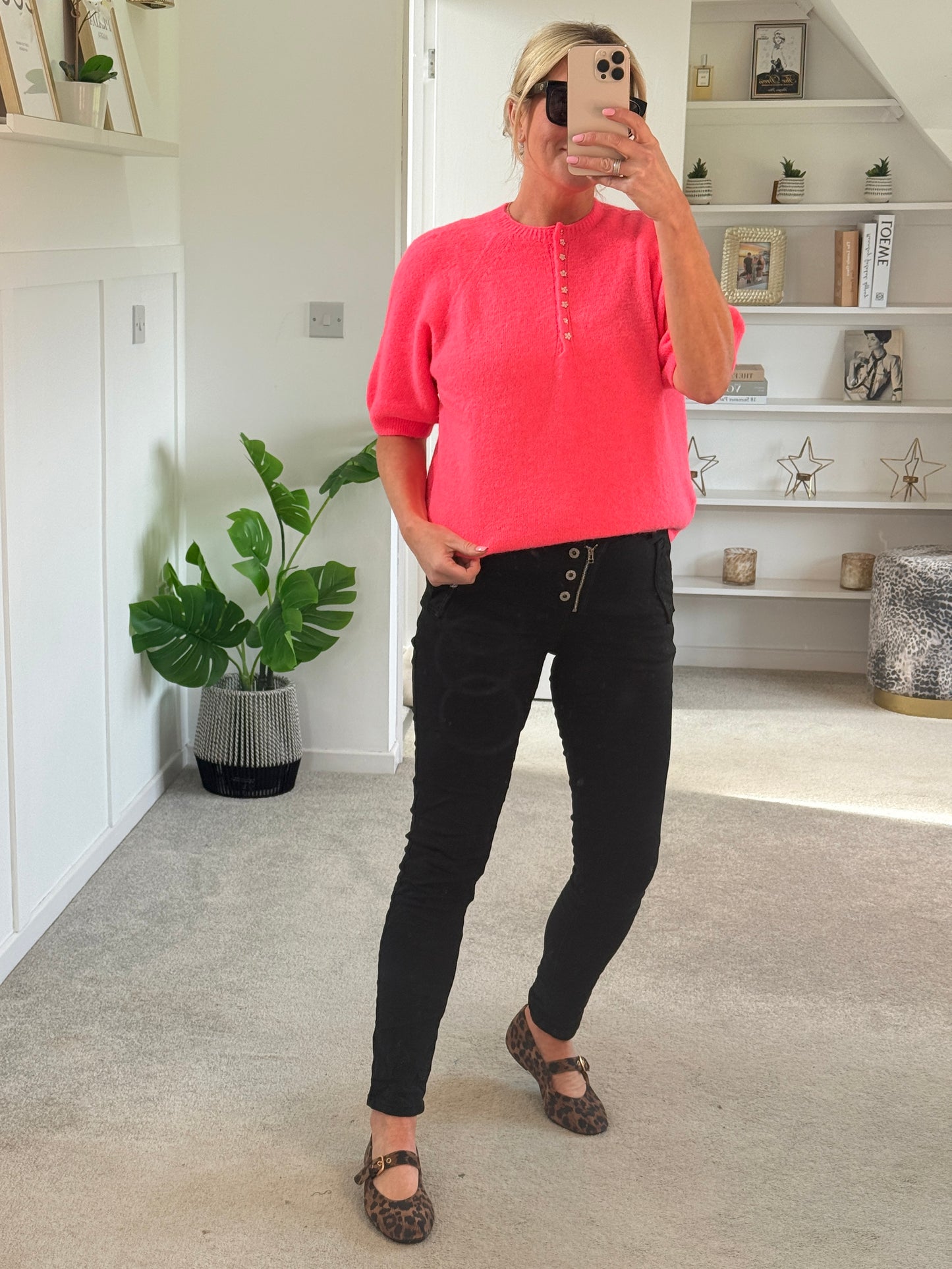 Melly & Co Black 4 Button Black Jeans