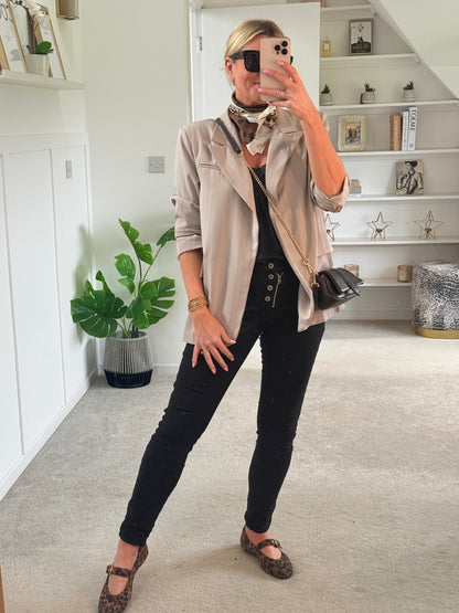 Melly & Co Black 4 Button Black Jeans