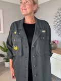 Dark Grey Military Shacket