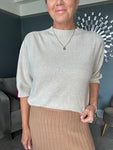 NEW Light Oatmeal 3/4 Sleeve Jumper