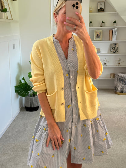 Navy 2 Button Cardigan