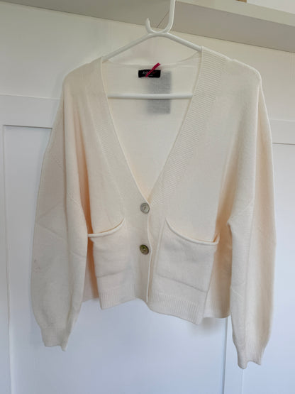 Cream 2 Button Cardigan