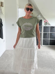 Khaki Lips T Shirt