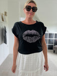 Khaki Lips T Shirt