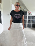 Khaki Lips T Shirt