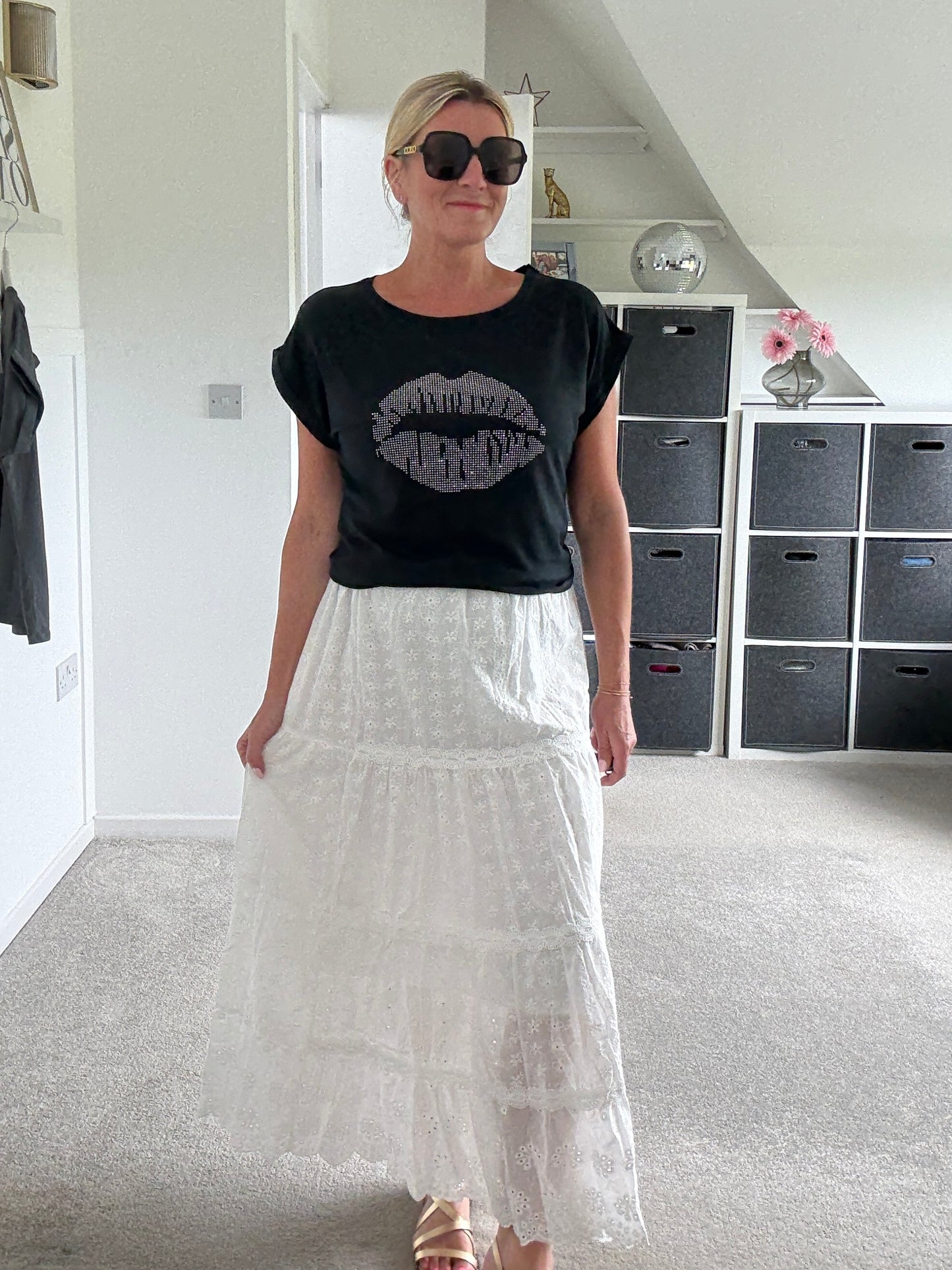 Broderie Anglaise Cotton Skirt