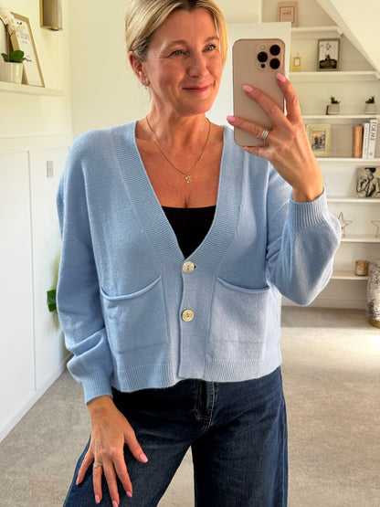 Cream 2 Button Cardigan